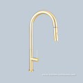 Sink wash basin switch handle golden telescopic faucet